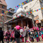 The busy and colorful Indra Chowk Market